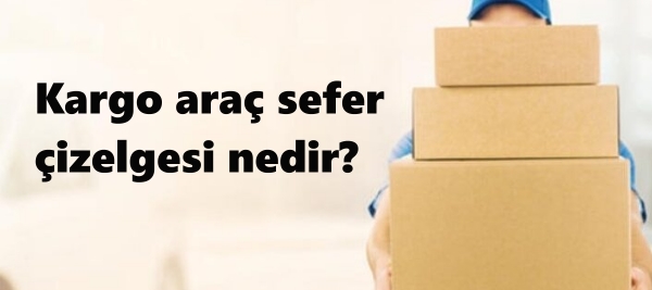 Kargo Ara sefer izelgesi nedir?